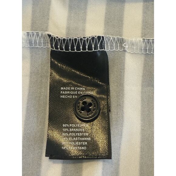 Kenneth Cole Mens Performance Polo Golf Shirt M Short Sleeve Casual Navy Stripe - Picture 7 of 8